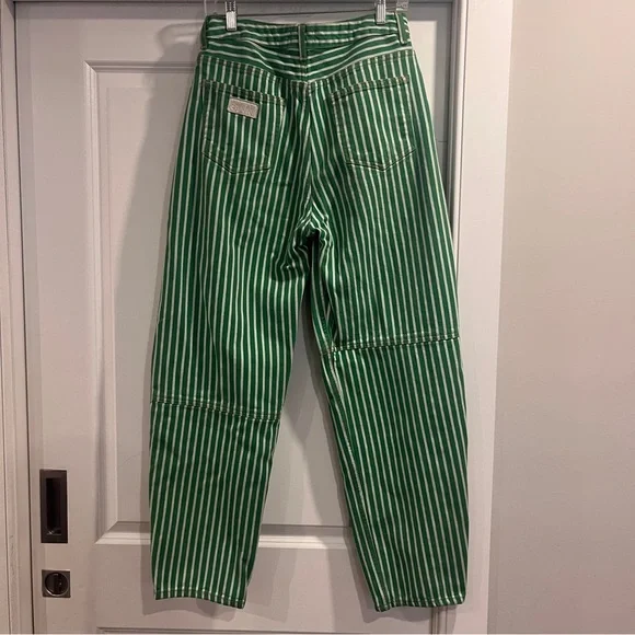Ganni Kelly green striped Stary jeans - Picture 9 of 13